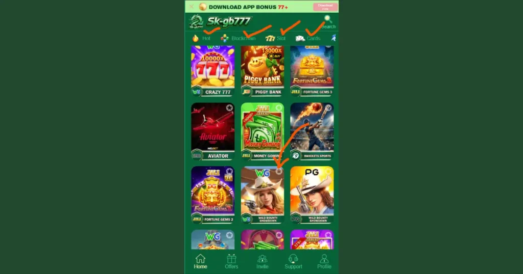 SKGB777 Game Categories