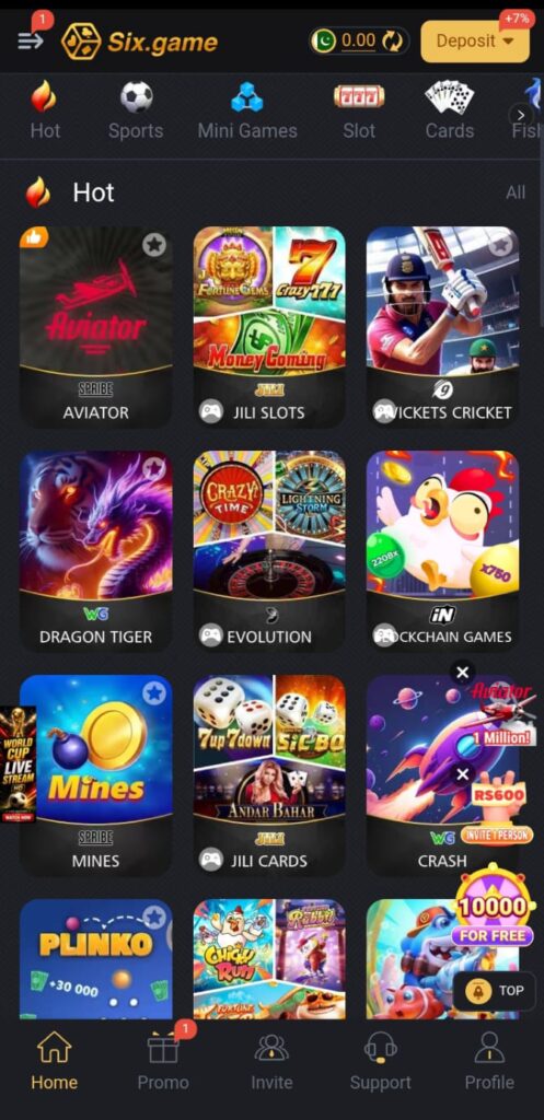SIX GAME APP